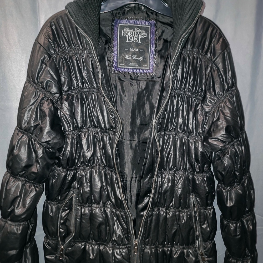 Men's Black Puffer Jacket | Heritage 1981 | Medium